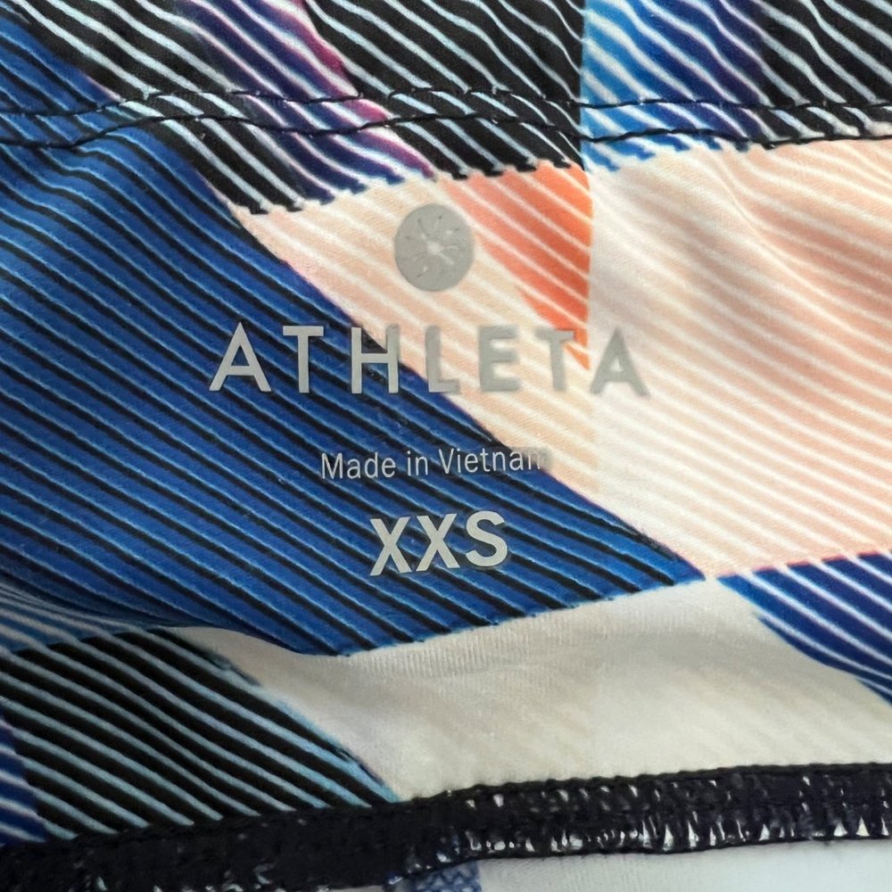 Athleta Womens Sonar Capri Leggings Electric Geo Blue size XXS - Picture 11 of 15